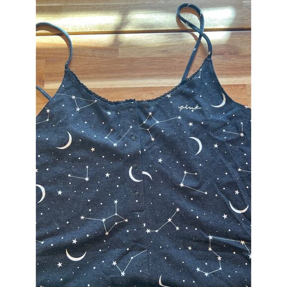 VS PINK starry night sleep onesie size S 55% cotton 37% polyester 8% elastane - Picture 3 of 6
